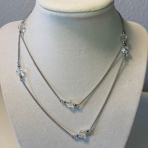 🎁 3 for $15. Vintage Avon Stacking Layering Silver Tone 30” Necklace